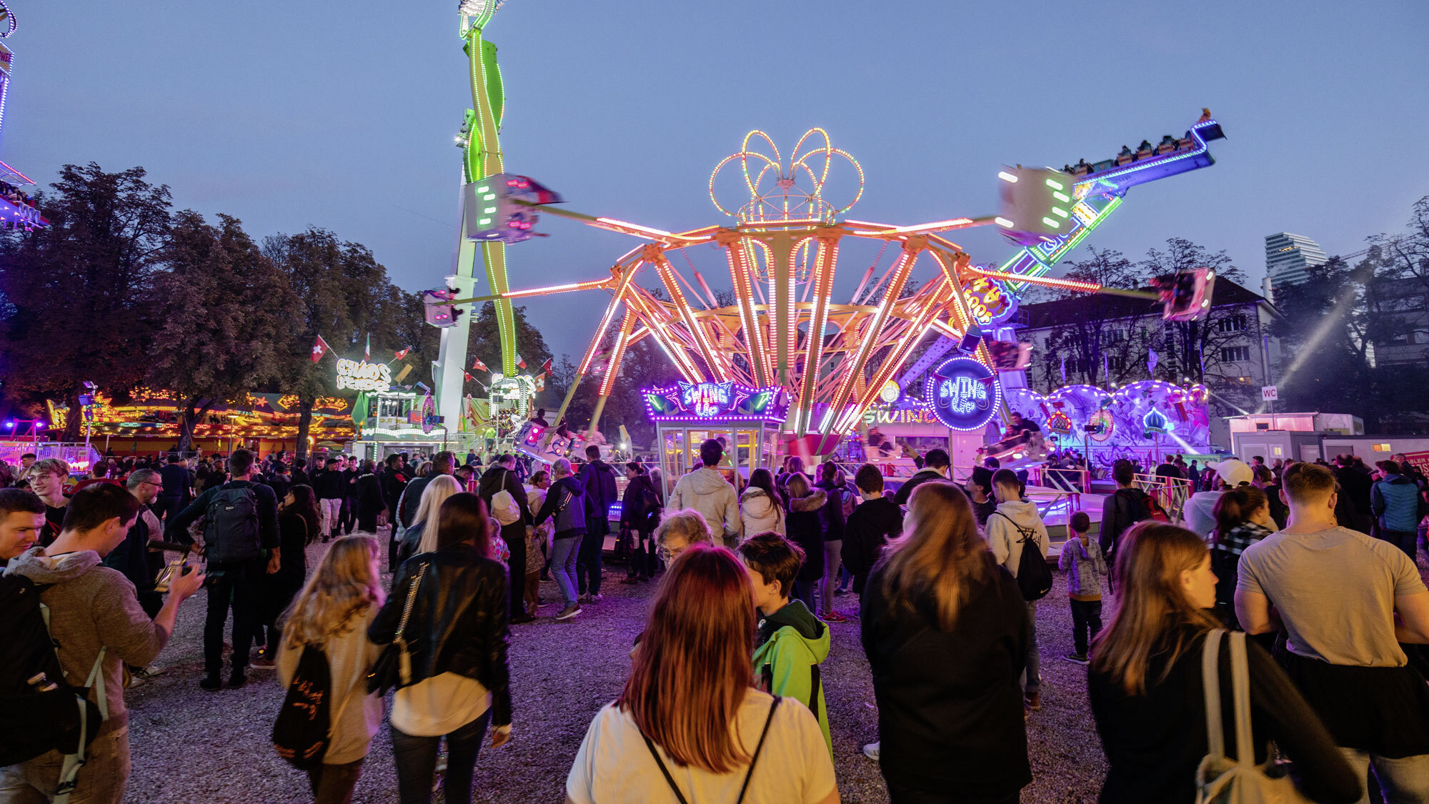 Rosentalanlage heute: Die Swing Up ist ein echter Klassiker und beliebt bei Klein und Gross.