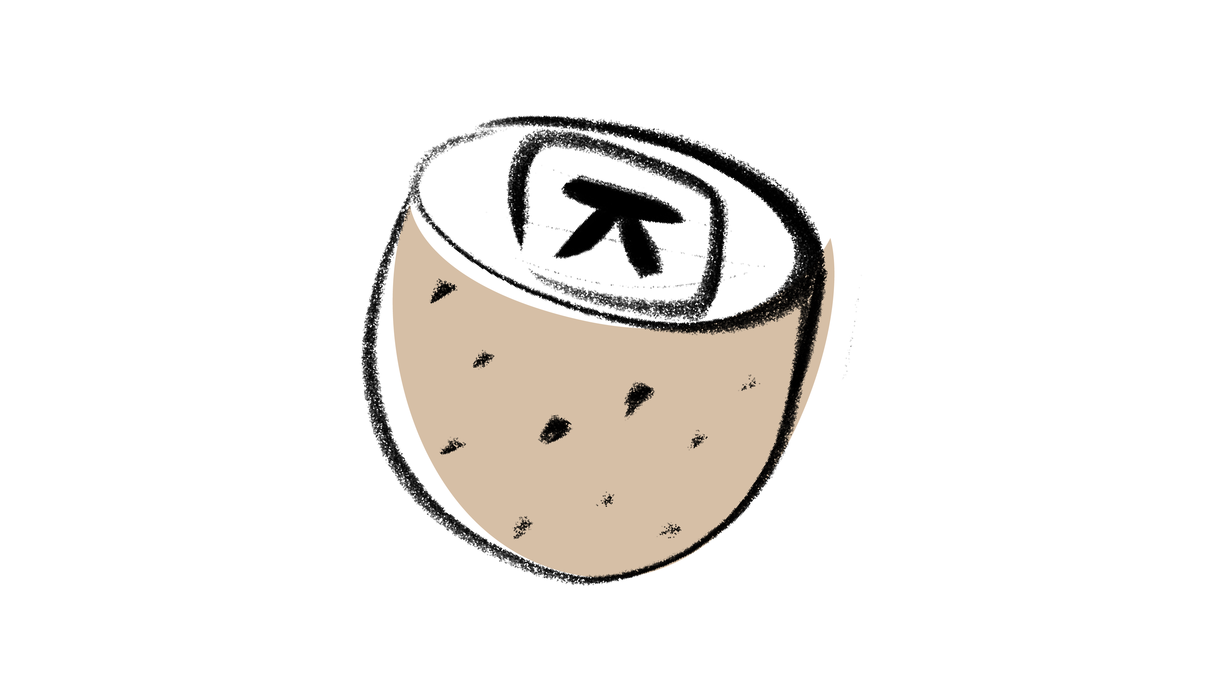 Skizze auf Kartoffel übertragen